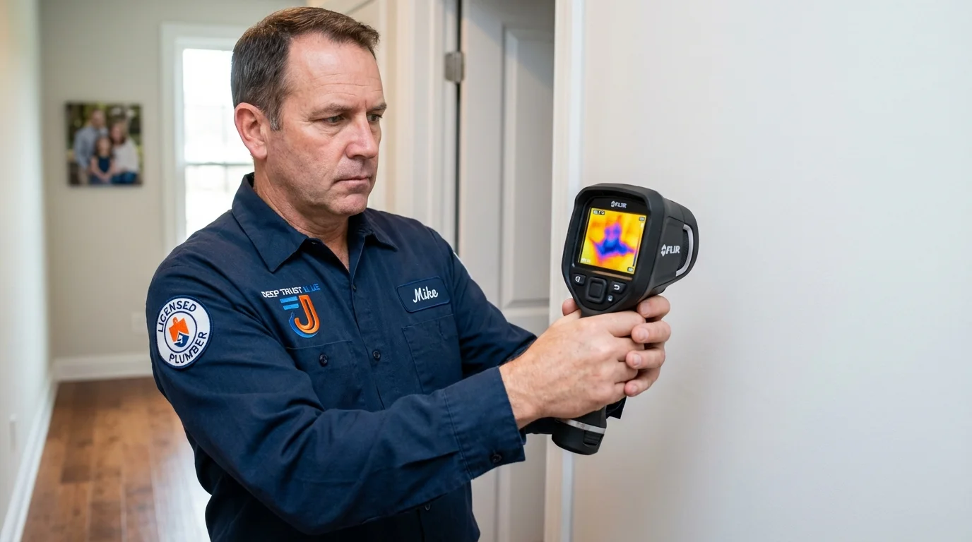 Thermal imaging leak detection by Johns Plumbing LLC in Woodburn